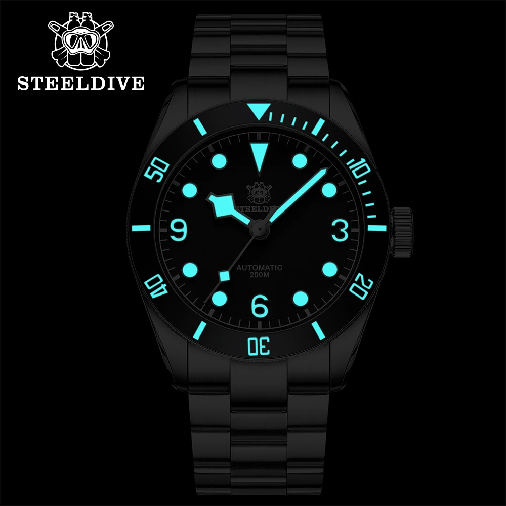 Montre de plongée professionnelle 20ATM, lunette rotative